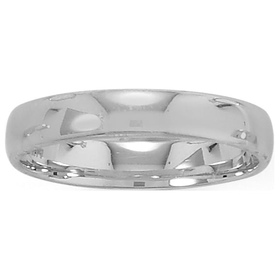 Sterling Silver Polished 4mm Wedding Band