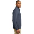 thumbnail image 3 of Port Authority ® Interlock 1/4-Zip. K807 - Estate Blue Heather/ Charcoal Heather Size 2XL, 3 of 6