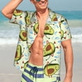 thumbnail image 7 of Fuzoiu Avocado Doing Sport Print Hawaiian Shirt for Men, Summer Beach Casual Short Sleeve Button Down Shirts, Men’s Beach Summer Shirts with Pocket,XX-Large, 7 of 7