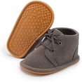 thumbnail image 4 of HsdsBebe?Baby?Boys?Girls?Oxford?Shoes?PU?Leather?Soft?Rubber?Sole?Sneakers??Anti-Slip?Toddler?Ankle?Boots?Infant?Walking?Shoes Moccasins, 4 of 6
