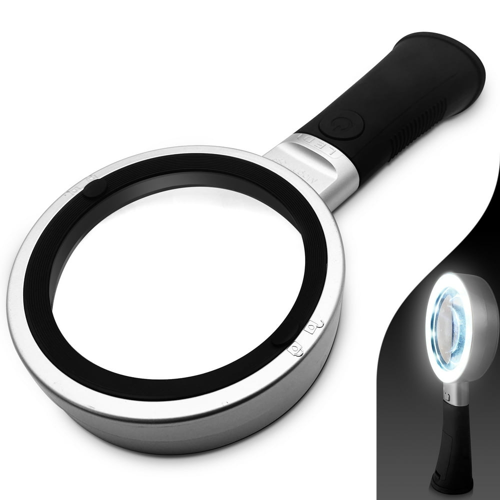 Magnifying Glass with Light 10X LED Reading Magnifier Soft & Bright