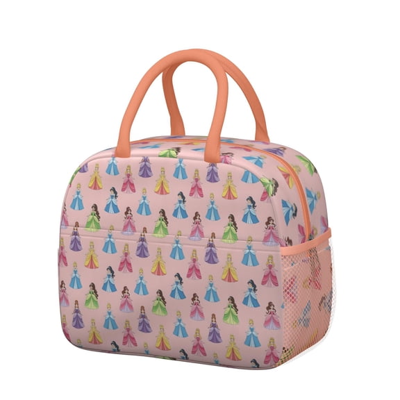 Womens Colorful Princess Pattern Lunch Box for Work,Insulated Lunch Bag for Women,Loncheras Para Mujer,Leakproof Adult Lunch Bag for Work,Beach,Travel,Picnic,Camping