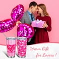 thumbnail image 2 of 2 Pieces Valentine''s Day Gift for Women Pink Heart Tumbler Cups for Girlfriend Wife Anniversary 20 oz Stainless Steel Double Wall Insulated Coffee Mug Water Bottle with Lid Straw and Brush, 2 of 6