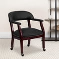thumbnail image 2 of Pemberly Row Leather Guest Chair with Casters in Black, 2 of 7