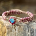 thumbnail image 4 of For Daughter - Love You Forever Jasper Heart Bracelet, You Are Always In Mine Heart From Mom Double Layer Natural Stone Beaded Wrap Adjustable inspirational Gift Jewelry, 4 of 7