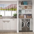 thumbnail image 5 of LALILO Kitchen Curtain Valance Beautiful Mountain And Sakura Rod Pocket Window Curtain 52"x 18" Set of 2, 5 of 5