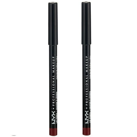 Pack of 2 NYX Slim Lip Liner Pencil, Deep Purple SPL808