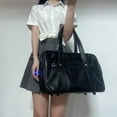 thumbnail image 4 of Sonducket Bolso japonés de cuero de primera calidad, bolso escolar de gran capacidad, resistente al agua y al polvo Bolsas de mensajero y de hombro Negro, 4 of 6