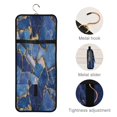 thumbnail image 4 of 3-Piece Travel Toiletry Bag Set, Hanging Wash Bag with Makeup Bag & Brush Case,Waterproof Cosmetic Organizer for Travel, Gym & Home Kintsugi Waves Of Sapphire, 4 of 10