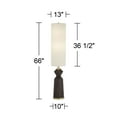 thumbnail image 7 of Possini Euro Design Taboo Mid Century Modern 66" Tall Standing Floor Lamp Sculpted Column Foot Switch Brown Faux Wood Finish, 7 of 7