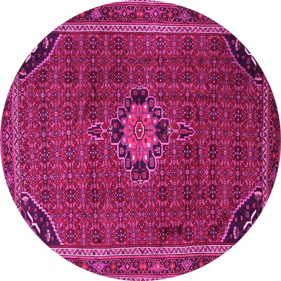 Ahgly Company Indoor Round Persian Pink Traditional Area Rugs, 7' Round