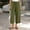 Army Green, variant on Women's Seve-Eighths Pants Baeitkot Women's Solid Color Casual Decorative Button Drawstring Seve-Eighths Pants Navy XL