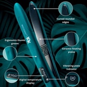 Bio Ionic Teal Tides 10X Styling Iron, 1 Inch Flat Iron with Sonic Vibrating Plates, Limited Edition