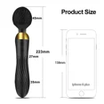 thumbnail image 5 of XBONP Handheld Massager Wand Dual Motors Vibrator Wand, Quiet & Waterproof, 18 Patterns for Tension Relief, Muscle, Back, Soreness Black, 5 of 7