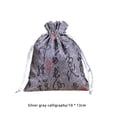 thumbnail image 4 of Minnieouse Bordado bolsita bendiciones vacías cordón joyería bolsa hogar dormitorio sala de estar puerta ventana decoración colgante Ropa, zapatos y accesorios Miscelánea Gris-plata Minnieouse  AP017948-05, 4 of 6
