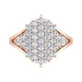 thumbnail image 3 of 1 Carat Natural Diamond Cluster Ring Band in 14K Rose Gold (Ring Size 9) (SI1-SI2 Clarity), 3 of 5