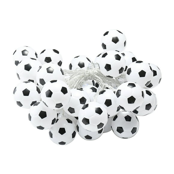 20FT 40LED String Lights Football Soccer Shaped Fairy Lights LED Decorative Hanging Lights for World Cup Easter Carnival Parties