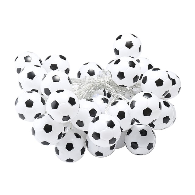 5ft 10LED String Lights Football Soccer Shaped Fairy Lights LED Decorative Hanging Lights for World Cup Easter Carnival Parties