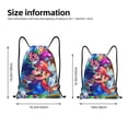 thumbnail image 4 of Lsque Mario Print Drawstring Backpack Bag Sport Gym Sackpack Cinch Bags Drawstring Bags Draw String Sport Bag-Medium, 4 of 8
