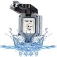 thumbnail image 1 of Toma de pared exterior con toma USB, toma de jardín impermeable Ip66, montaje en superficie, contacto de protección para habitación húmeda Sailing Electrónica, 1 of 1