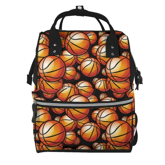 Defioc Vintage Basketball for Baby Diaper Bag Backpack - Baby Bag for Boys & Girls - Diaper Backpack - Large Travel Diaper Bags- Baby Registry Search & Shower Gifts