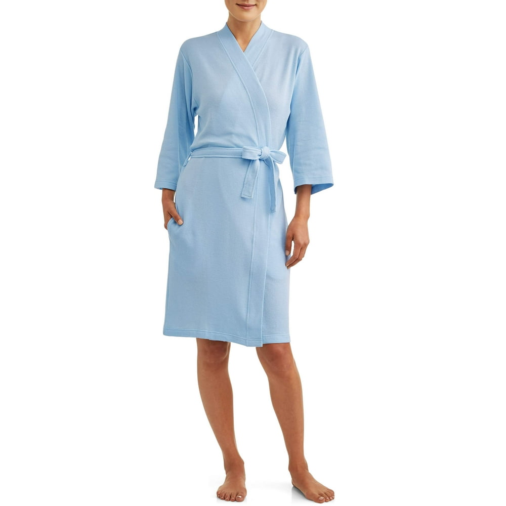Lissome Lissome Women's and Women's Plus Waffle Wrap Robe Walmart