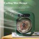 thumbnail image 5 of Desk Misting Fan Cooling Mister Fan USB Rechargeable Humidifier Portable Spray Misting Fan with 3 Wind Speeds for Camping Home Room Office, 5 of 5