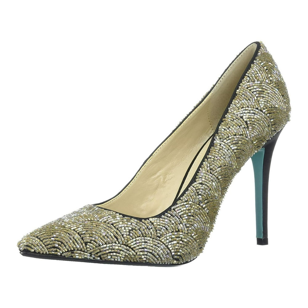 blue by betsey johnson susan embellished pumps