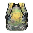 thumbnail image 4 of Honeii Flower Butterfly Skull Couple Print Backpack for Both Men and Women, Basic Bookbag for College, Work, or Travel,Rucksack Computer Bag-One Size, 4 of 5