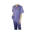 thumbnail image 5 of Men 2pc Walking Leisure Suit Short Sleeves By DREAMS 256-29 Solid Lavender, 5 of 6