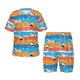 thumbnail image 1 of Balery Shark On Line Conjunto de Pijama Infantil de Manga Corta con Estampado – Ropa de Dormir de Algodón Suave-3X-Large, 1 of 6
