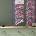 thumbnail image 6 of Ambesonne Floral Peel & Stick Wallpaper for Home, Vintage Art Magnolia Flowers, 13"x36", Pastel Pink and Pale Eggplant, 6 of 6