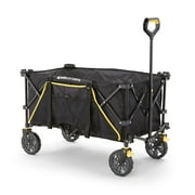 Gorilla Carts Collapsible Wagon Cart - 7 cu ft Bed, 150 lb Load Rating - 4-Pack, Black
