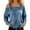 Blue, variant on Jean Shirts for Women Denim Trendy Casual Long Sleeve Cold Shoulder Vinatge Washed Denim Shirt Y2k Spring Fall Outfits