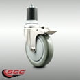 thumbnail image 2 of 5 Inch 316SS Gray Poly Swivel 1-3/4 Inch Expanding Stem Caster Lock Brake SCC, 2 of 2