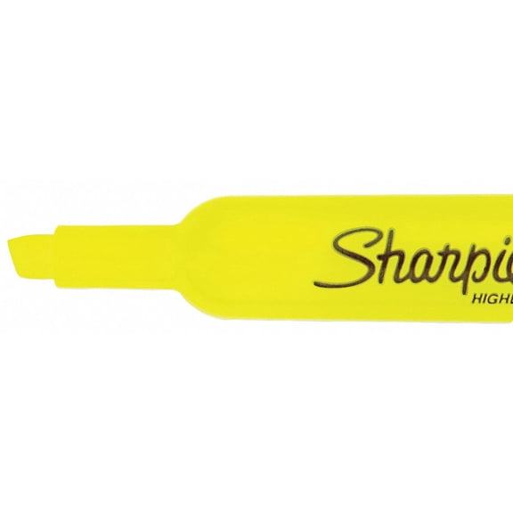 Sharpie Highlighter,Tank,Ylw,Chisel,PK12 25025 25025 ZO-G0155924