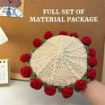 thumbnail image 5 of QianGlow DIY Crochet Coaster Kit, Vintage Rose Flower Bouquet Blanket Material Pack for Handmade Coasters, Complete Craft Supplies for Home Decor and Gift Making,B, 5 of 5