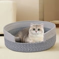 thumbnail image 5 of Antqov Cat Bed Basket, Washable Nests Round Cottons Rope Woven Warm Medium, Pet Sleeping Bed House Cute Pet Mat Pad for Small Dogs Indoor for Winter Summer Use Supplies, 5 of 6