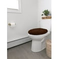 thumbnail image 4 of Luxurux Funda Para Tapa De Inodoro Asiento De Felpa Extra Suave Lavable En Nube Fundas Para Tapa De Inodoro Estándar De Microfibra Lanuda Para Baño Lavar Y Secar A Máquina. (18X18 Pulgadas Marrón), 4 of 5