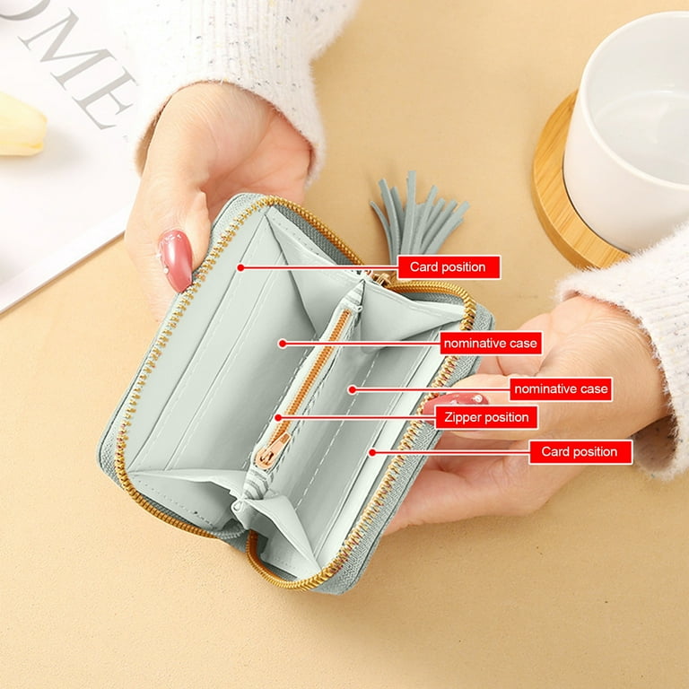 Vikakiooze Clearance Sale Womens Wallet With Slots Small Wallets For Women  Bifold Slim Coin Purse Zipper Id Card Holder 