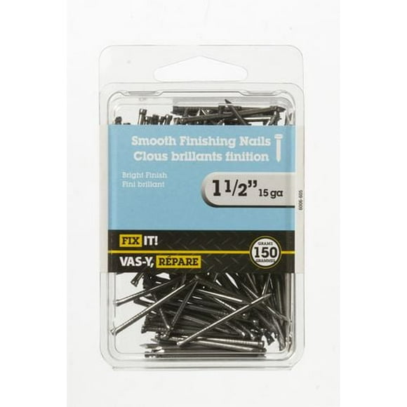 1-1/2" (15Ga) Bright Finish Nail 150 Grames, For use on trim, finishing carpentry, and crafts.