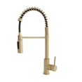 thumbnail image 2 of Modena Single Handle Brushed Gold Pull Down Kitchen Faucet with Reversible Osmosis, 2 of 15