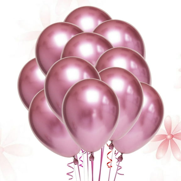 HEALEEP 50Pcs Pink Metallic Balloon Decor Supply For Wedding And Festival Party