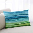 thumbnail image 2 of Blue Green Throw Pillow Cover 24 x 36 Inch Decorative Pillow Cover Gradient Watercolor Modern Abstract Art Lumbar Pillowcase Seasonal Rectangle Cushion Case for Couch Sofa Bed Living Room, 2 of 7