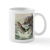 CafePress - Vintage Fishing, Rainbow Trout Mugs - 11 oz Ceramic Mug - Novelty Coffee Tea Cup