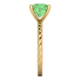 thumbnail image 3 of Clara Pucci 14K Yellow Gold 2ct Green Solitaire Ring for Women, 3 of 8