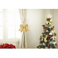 thumbnail image 4 of Glitter Bow Christmas Tree Topper Wreath Bows Decorations, Gold, 21 * 24, 4 of 5