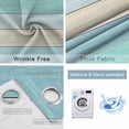 thumbnail image 4 of Teal Wooden Grain Blackout Curtains for Bedroom/Living Room, Thermal Insulated Kitchen Curtains, Vintage Chic Geometric Ombre Turquoise Grommet Darkening Window Treatment Drapes 52"x84"x2, 4 of 8