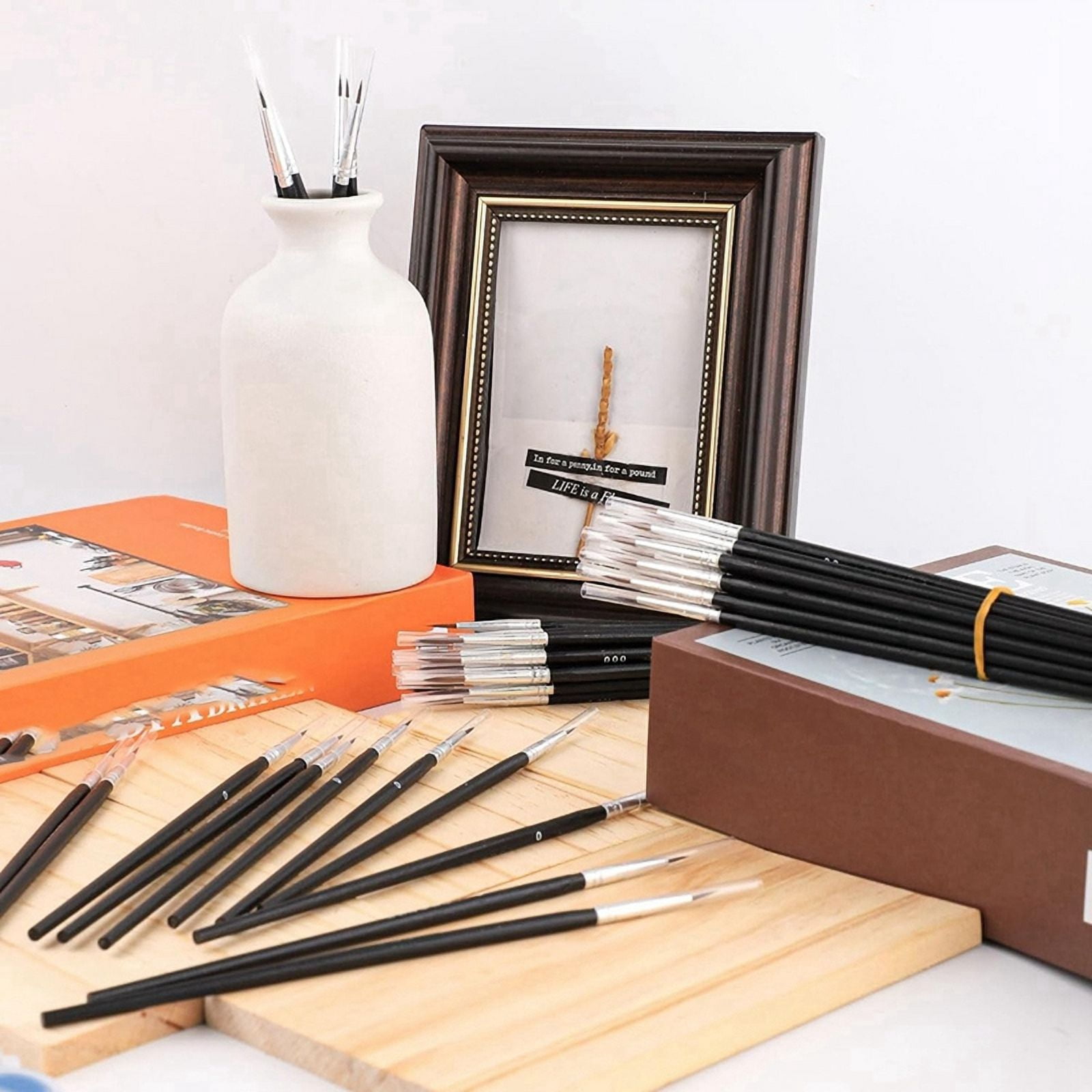 240pcs Detail Paint Brushes, Fine Tip Paint Brush with 3 Sizes 0 00 000 Mini Tiny Miniature Fine Paint Liner Brush