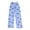 Blue, variant on Women's Bowknot Print Plush Pajama Pants, Soft Fleece Casual Sleep Lounge Trousers Warm Nightwear Slacks, Pink, L